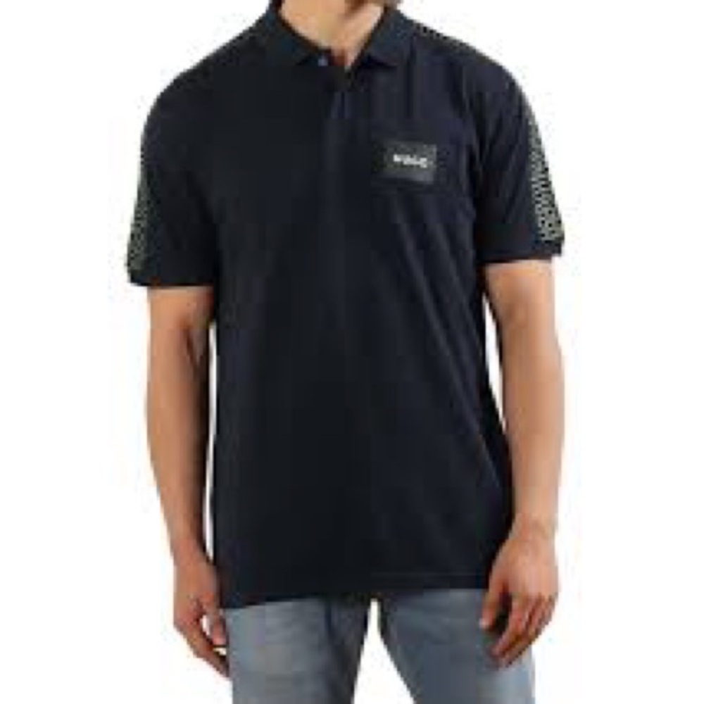 HUGO Hugo Boss Logo Polo Shirt Tape Sleeve Detail Pique Smart Casual XXL
